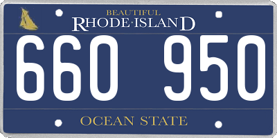 RI license plate 660950
