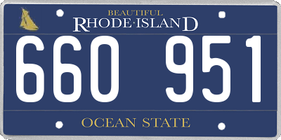 RI license plate 660951
