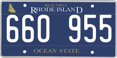 RI license plate 660955