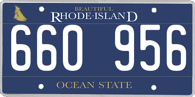 RI license plate 660956