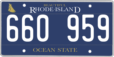 RI license plate 660959