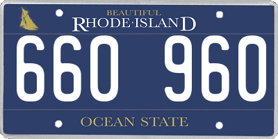 RI license plate 660960