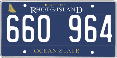 RI license plate 660964