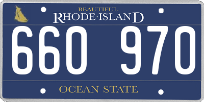 RI license plate 660970