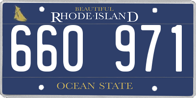 RI license plate 660971