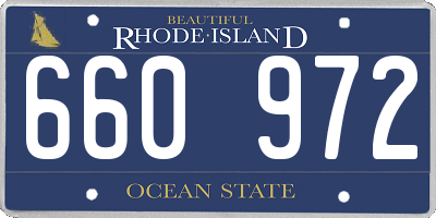 RI license plate 660972