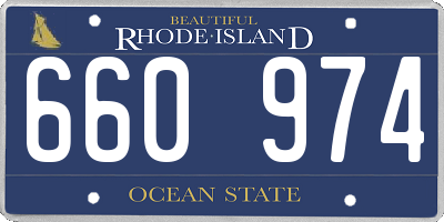 RI license plate 660974