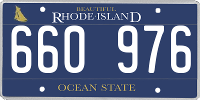 RI license plate 660976