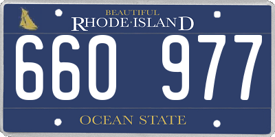 RI license plate 660977