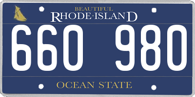 RI license plate 660980