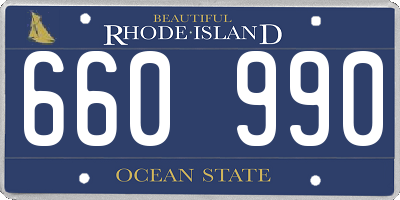 RI license plate 660990