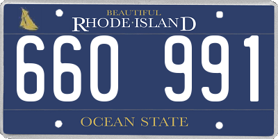 RI license plate 660991