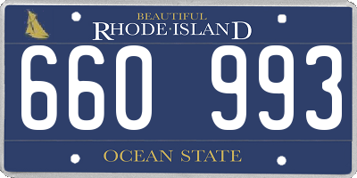 RI license plate 660993