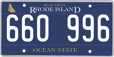 RI license plate 660996