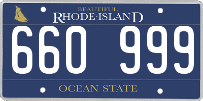 RI license plate 660999