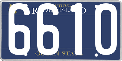 RI license plate 6610