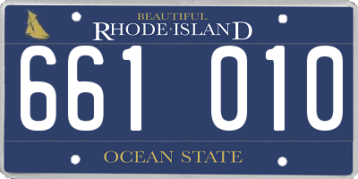 RI license plate 661010