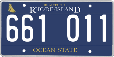 RI license plate 661011
