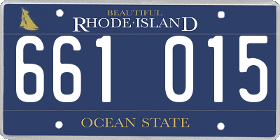 RI license plate 661015