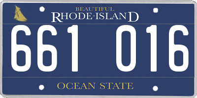 RI license plate 661016