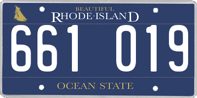 RI license plate 661019