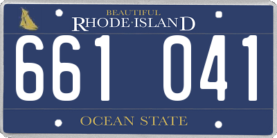 RI license plate 661041