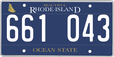 RI license plate 661043