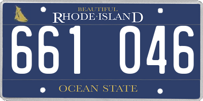 RI license plate 661046