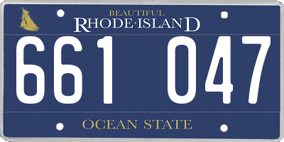 RI license plate 661047