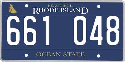 RI license plate 661048