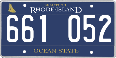 RI license plate 661052