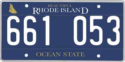 RI license plate 661053