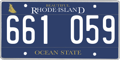 RI license plate 661059