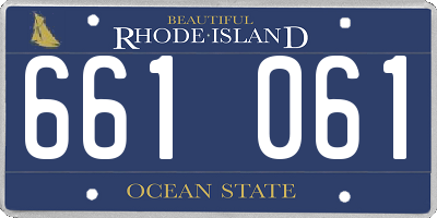 RI license plate 661061