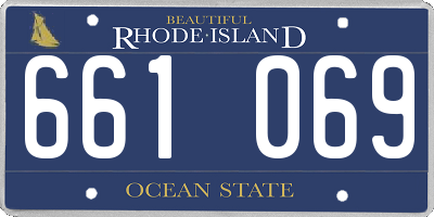 RI license plate 661069
