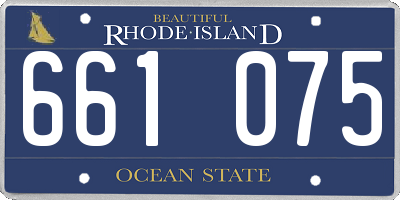 RI license plate 661075