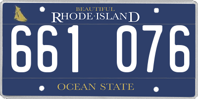 RI license plate 661076