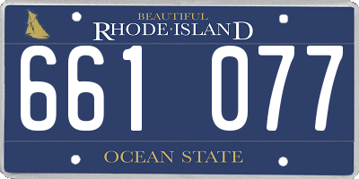 RI license plate 661077