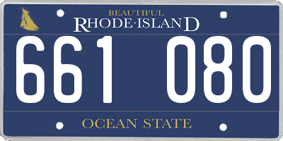 RI license plate 661080