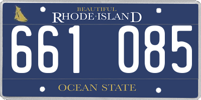 RI license plate 661085
