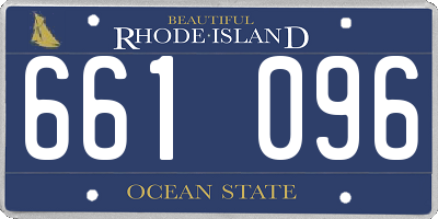 RI license plate 661096