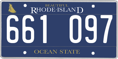 RI license plate 661097