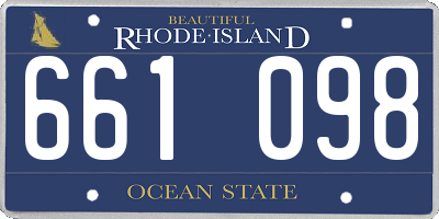 RI license plate 661098