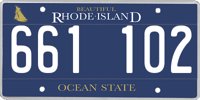 RI license plate 661102