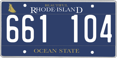 RI license plate 661104