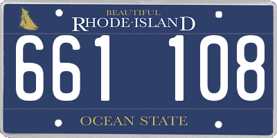 RI license plate 661108
