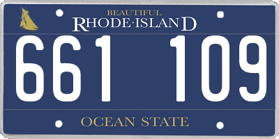 RI license plate 661109