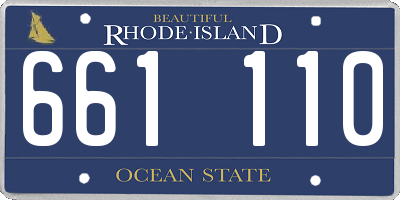 RI license plate 661110