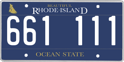 RI license plate 661111