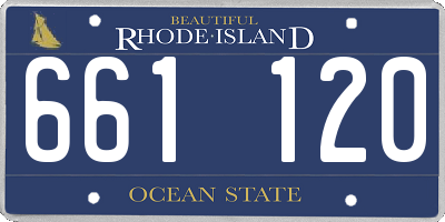 RI license plate 661120